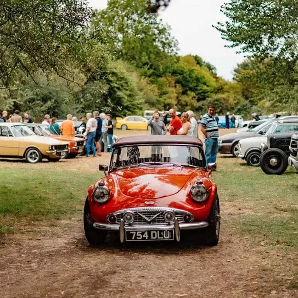 Classic car meet at Elis Pub in Huish Episopi